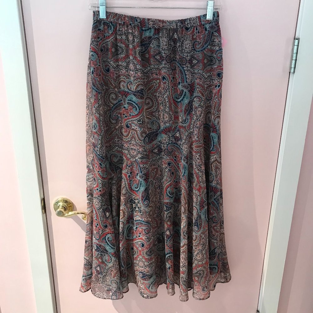 Drew Silk Paisley Skirt